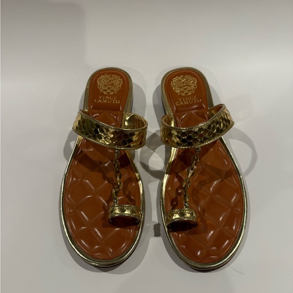 Vince Camuto Gold and Tan Sandals - Picture 2 of 10